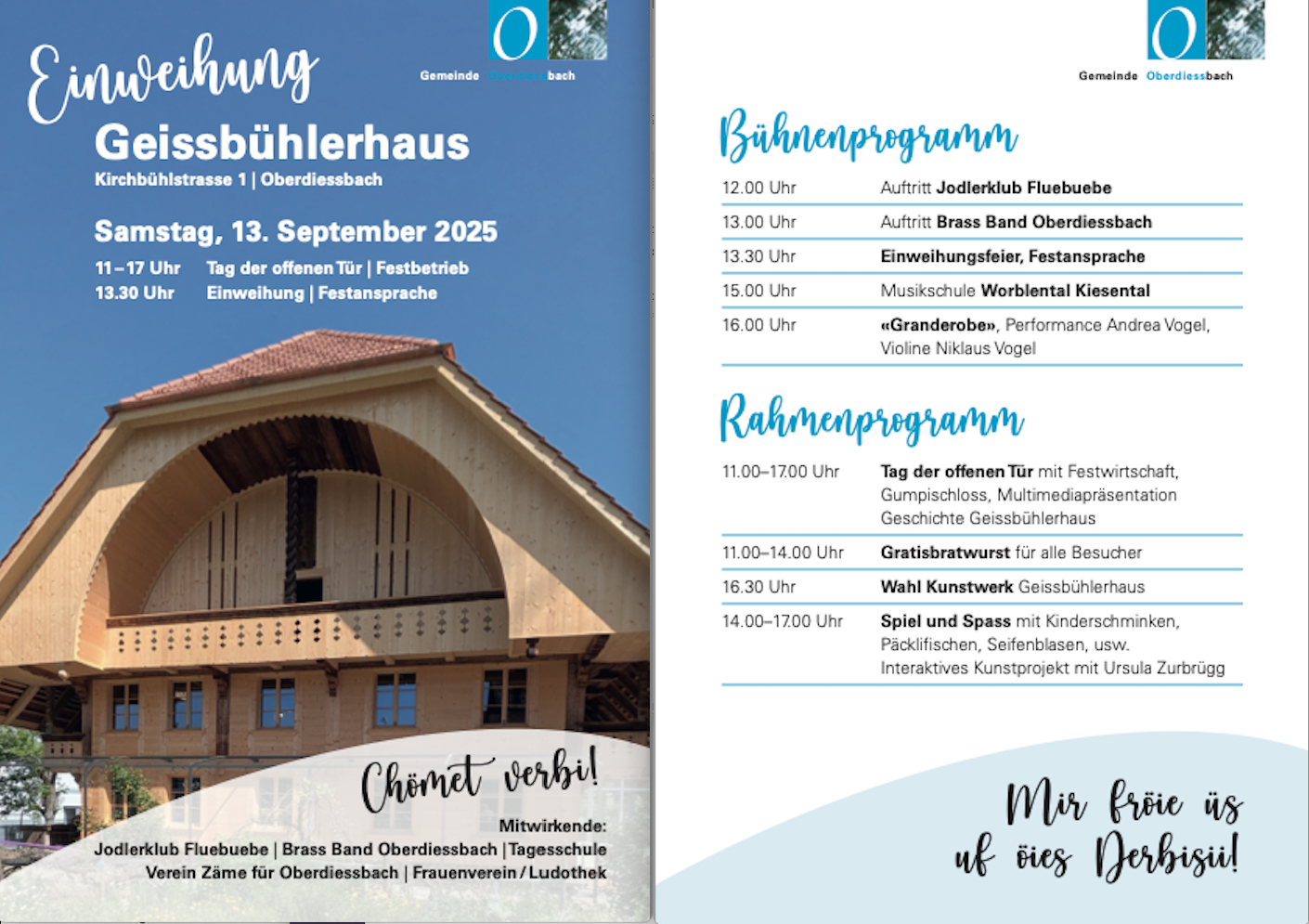 Geissbuehlerhaus Einweihung Bild